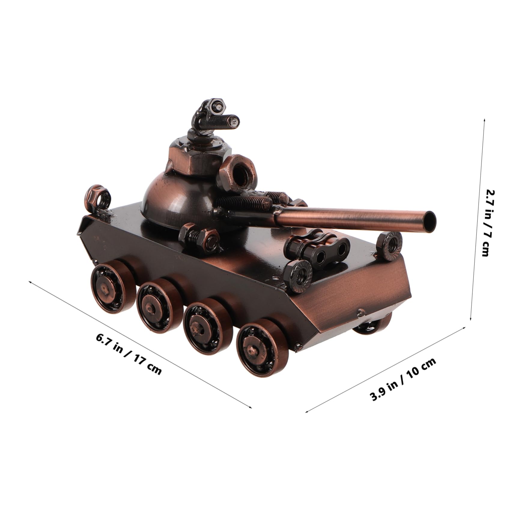 ABOOFAN Authentic Iron Tank Model Figurine Home Decor Ornament for Collectors Stylish Shop Display Fine Craftsmanship Detailed Design Unique Atmosphere Enhancer