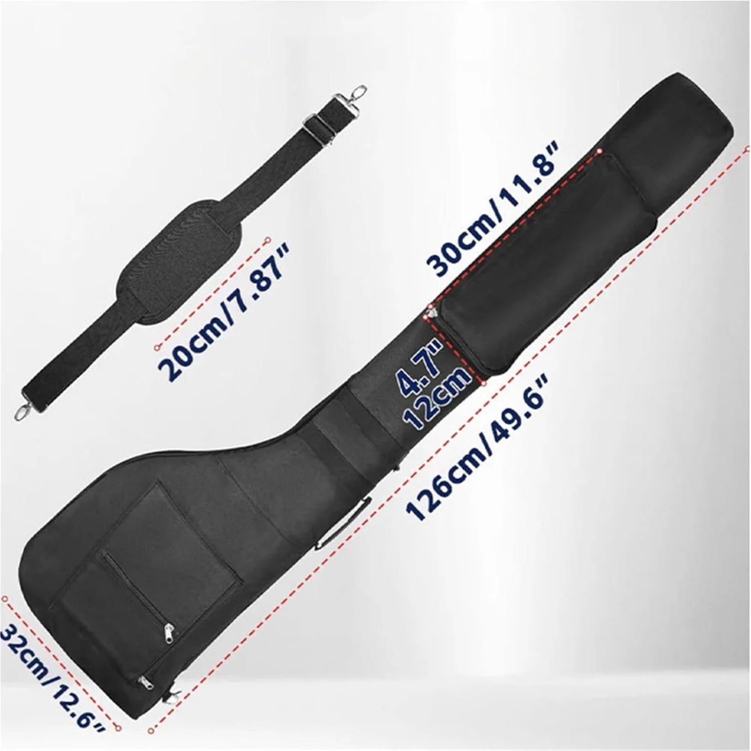 Foldable Waterproof Golf Sunday Bag, Travel Case Carrier Holds 8-10 Clubs, Lightweight Carry Bag