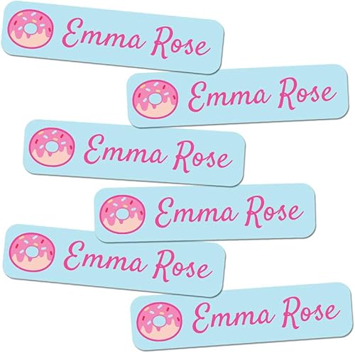 Etiquetas de nombre personalizadas para niñas, calcomanías impermeables personalizadas para guardería, escuela y campamento de verano, no necesita