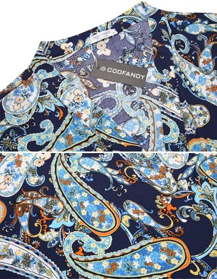 COOFANDY Men's Lightweight Kimono Robe Japanese Bathrobes Open Front Long Cardigan Cloak with Belt - Image 6