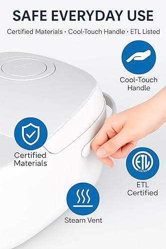 Miniatura 9 de Midea Micom - Olla arrocera, olla digital multifuncional Ricer  vaporera, arroz integral, olla de cocción lenta (3 L5.5 tazas) (blanco)