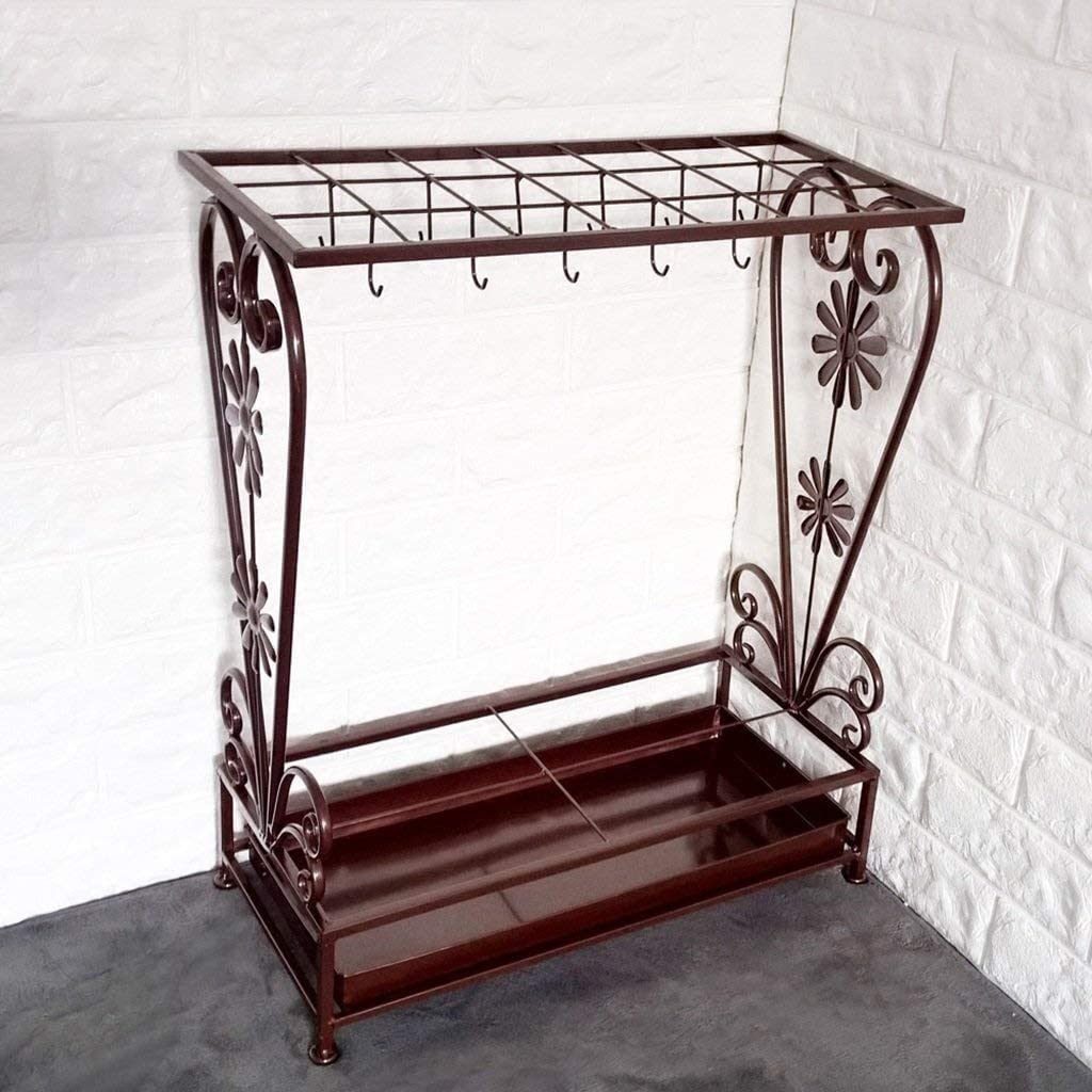 Porte-parapluies fer bronze grand modèle de prestige pour accueil d'hôtel et intérieurs chic