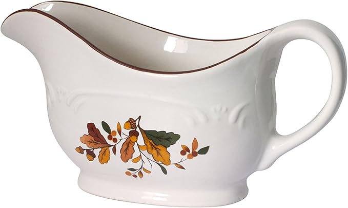 Pfaltzgraff Autumn Berry Gravy Boat, Cream, 9 Inches
