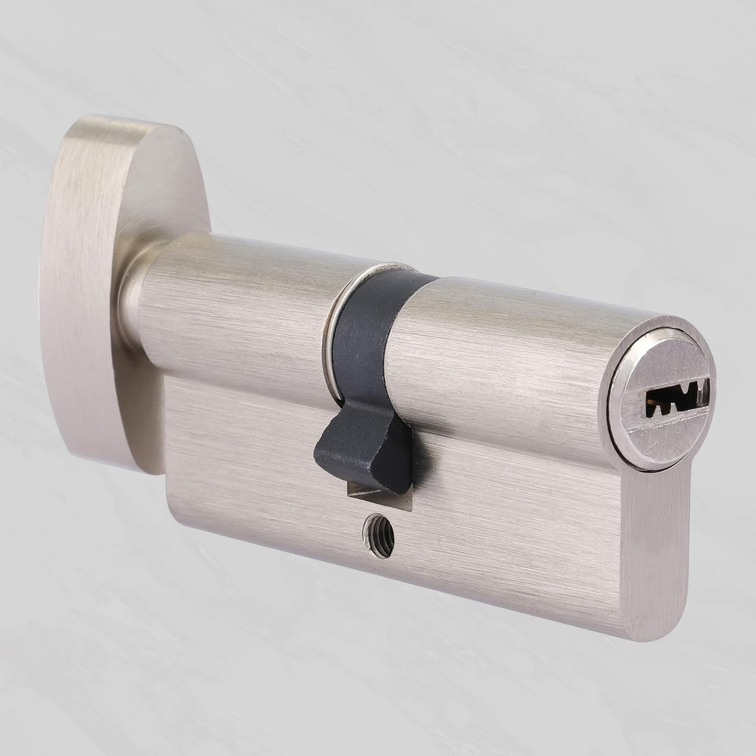 Elara Polished Brass Door Lock Cylinder 70MM, Euro Profile for Mortise Handle Lock Fittings for Wooden Door with 3 Keys (SS Finish)