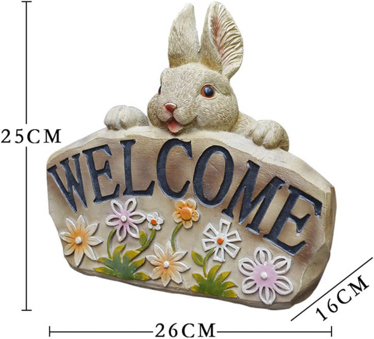 Amazon.co.jp: ガーデン雑貨 welcomeボード 庭に置く動物の置物