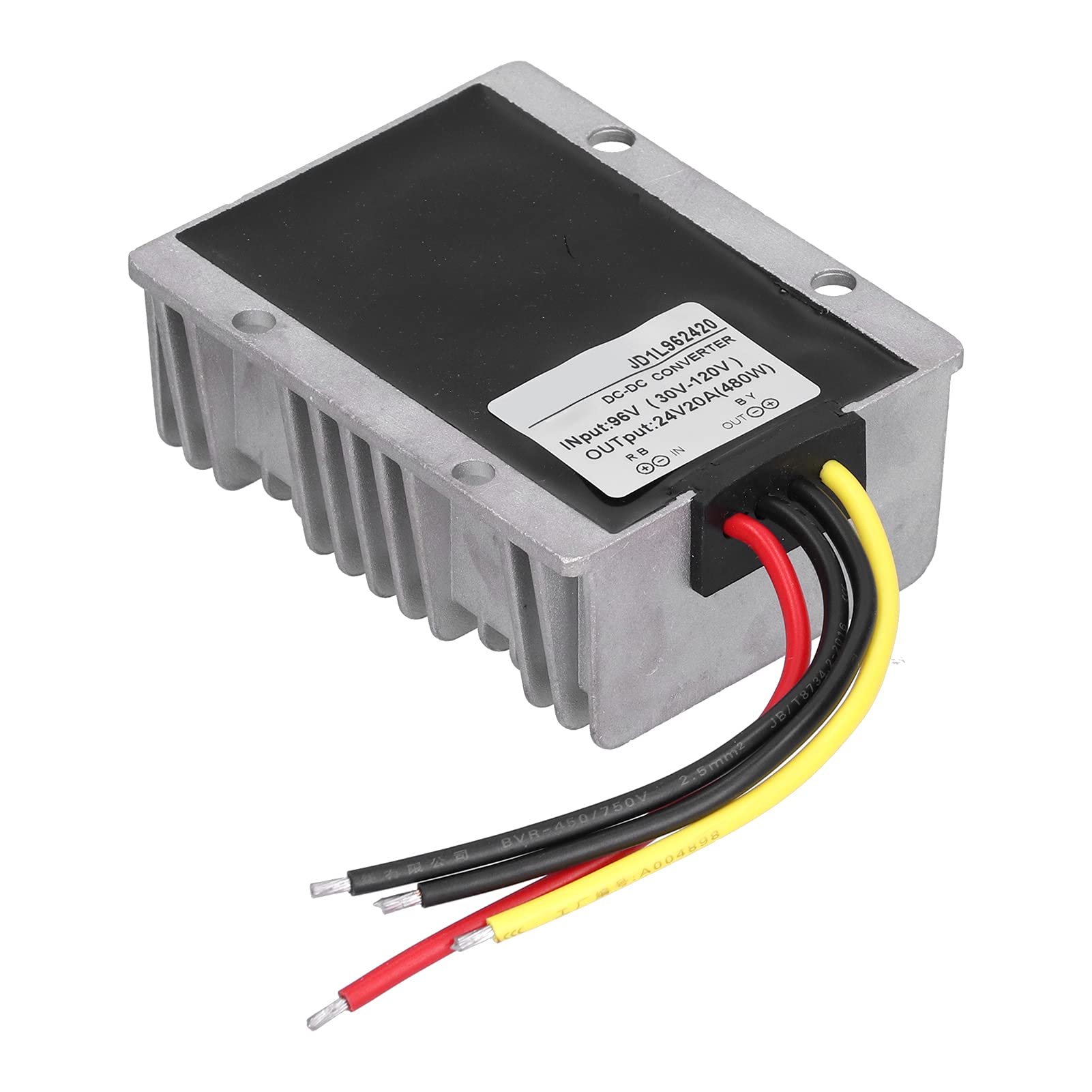 Domary Modulo Regolatore di Tensione CC da 96 V A 24 V con Protezione da Sovratensione per Pompe Dell'acqua e Dispositivi Audio, Silicone e Alluminio Affidabili, 20 A 480 W