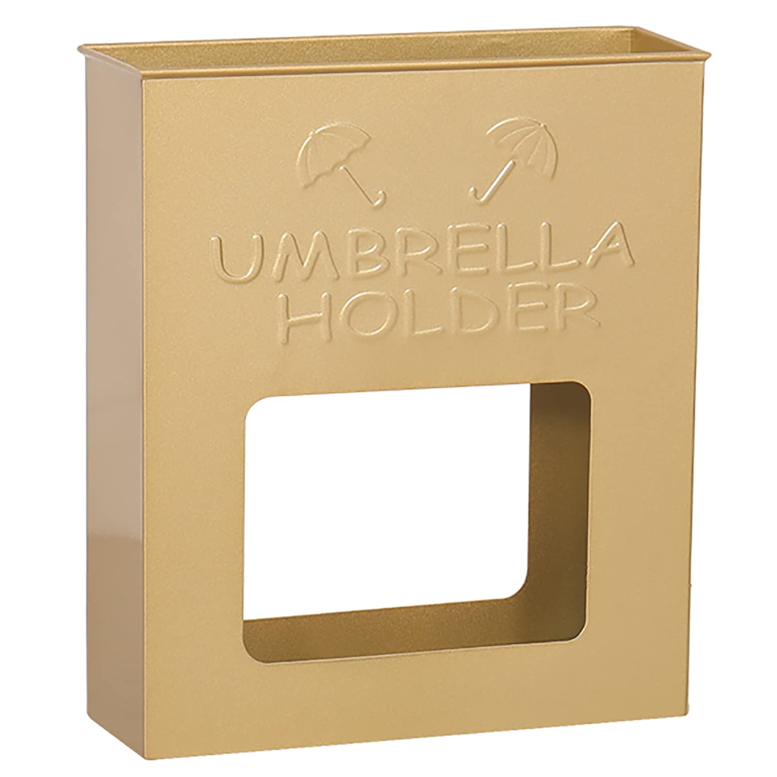 Porte-parapluies doré avec bac d'égouttage amovible pour l'entrée