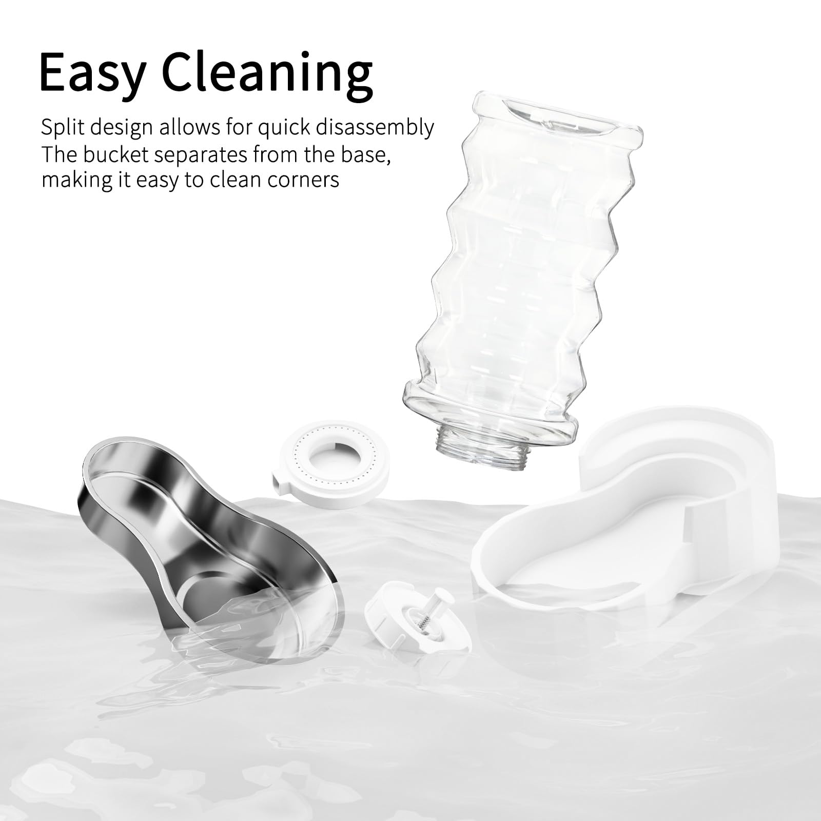 RIZZARI Regadera automática para Mascotas, 100% Libre de BPA, dispensador de Agua de Acero Inoxidable por Gravedad, comedero de Agua de Gran Capacidad para Gatos y Perros pequeños y medianos (8 L) | No necesita electricidad, limpieza de boca ancha, triple