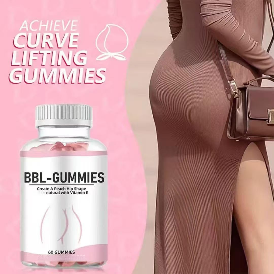 BBL Gummies, Aiuta la crescita naturale dei glutei, nutre la pelle e l'elasticità, favorisce la circolazione sanguigna, sapore di pesca