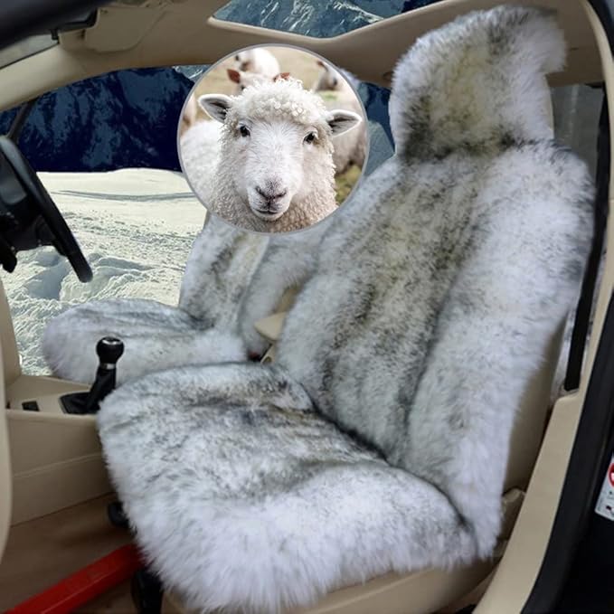 Real Sheepskin Seat Covers For Cars SUV Trucks Van RV Front Seats