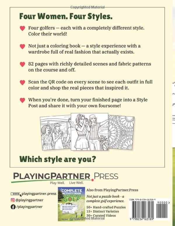 Fashion on the Fairway: A Golf Style Coloring Book image 3