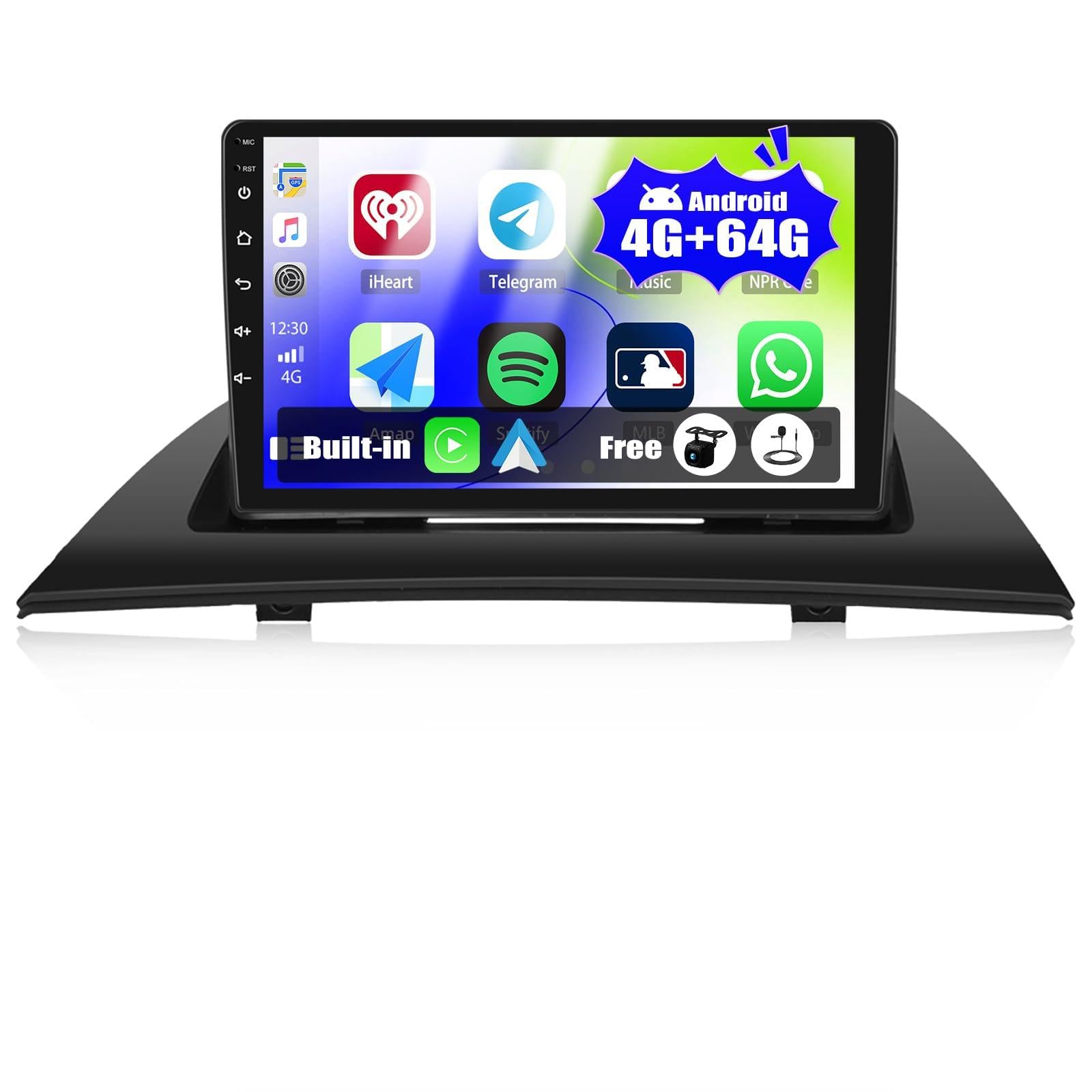 [4G+64G] Autoradio Android 13 per BMW X3 E83 (2004-2012) con Carplay Android Auto,9" Touch Screen Radio con AI DSP Bluetooth EQ GPS WiFi FM/RDS MirrorLink Split Screen+fotocamera posteriore e