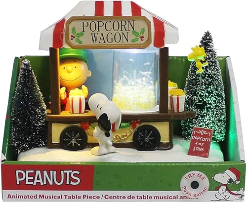Miniatura 3 de Kurt Adler 7-Inch Battery-Operated Peanuts© LED Musical Table Piece