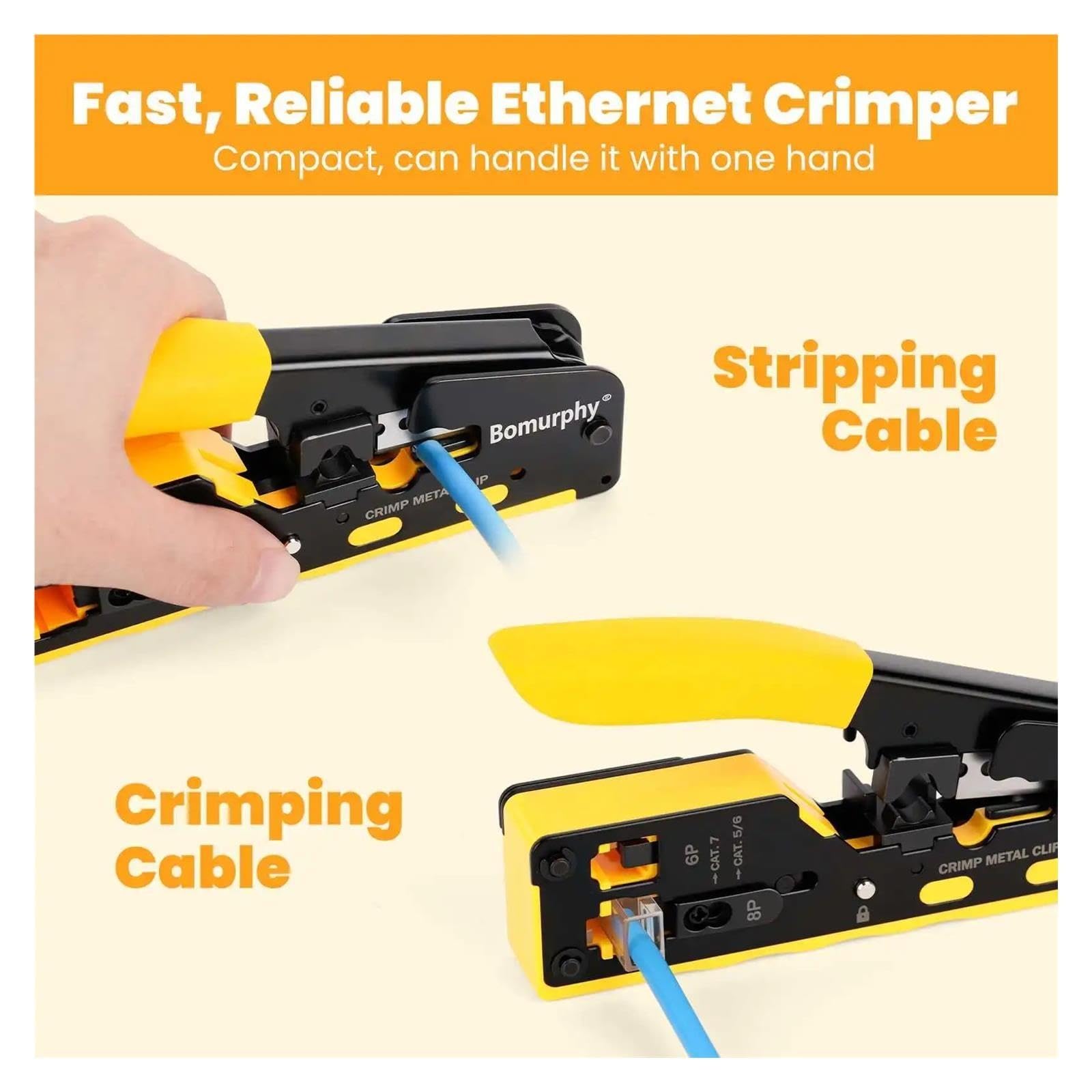 1 pz/1 set RJ45 Crimp Tool Kit Crimper | Multifunzionale RJ45 Crimp Tool Kit (Crimper Kit)