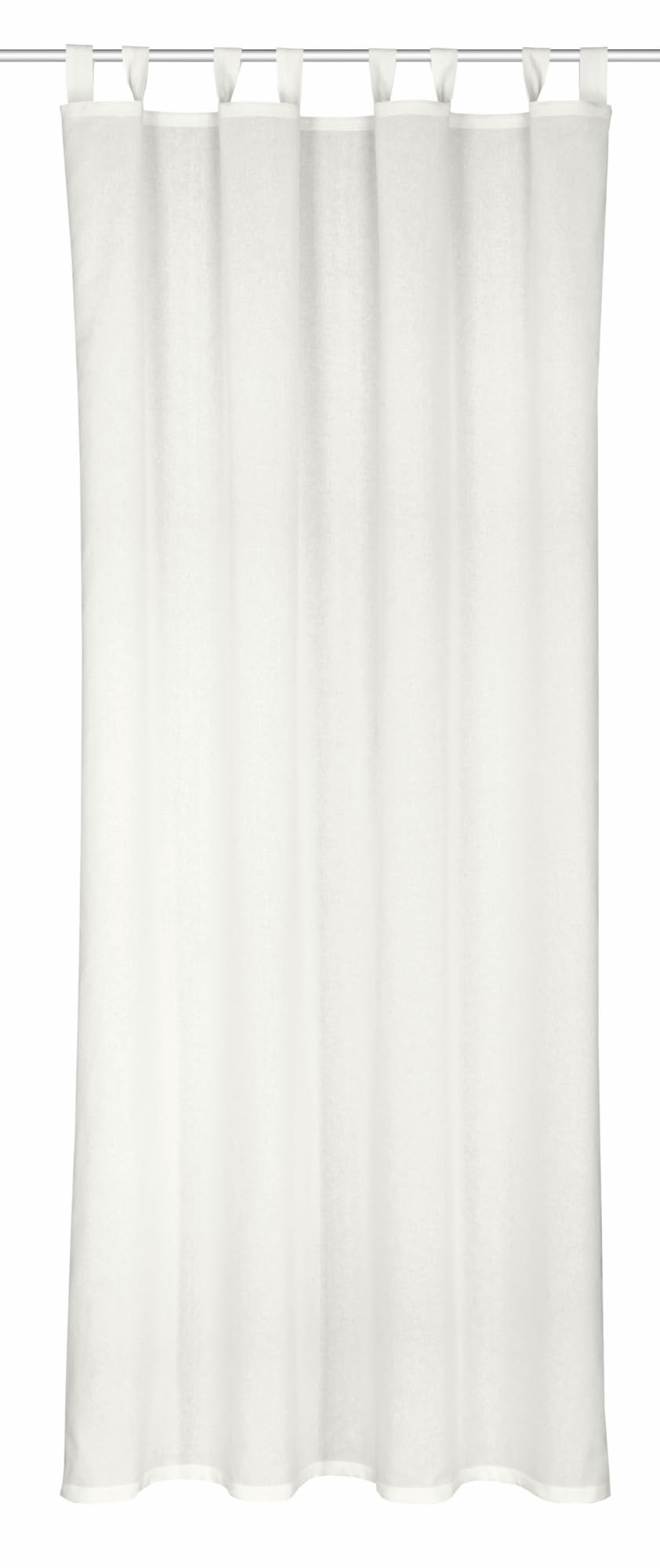 Rideau prêt à poser Sehlbach en coton uni blanc 135x255 cm