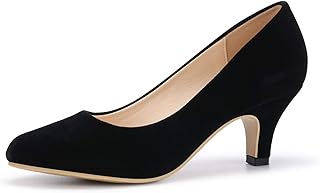 kvælende skovl Signal Amazon.co.uk: Women's Black Suede Pump Court Shoes