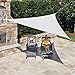 Coolaroo Ready-to-hang Triangle Shade Sail Canopy, Pebble, 13 Feet Triangle