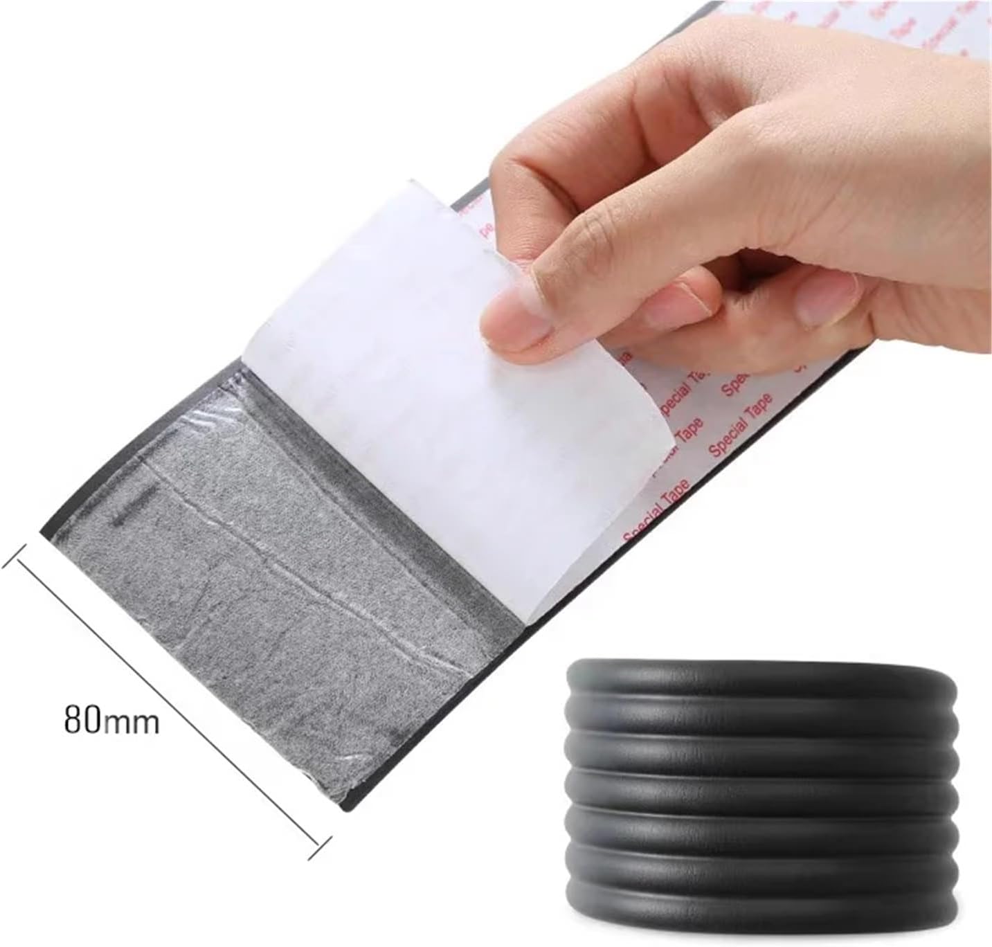 Pipe Insulation Wrap 2/4M Pipe Insulation Tape, Self-Adhesive Anti-Freezing Foam Strip(Gray,4M(2Rolls))