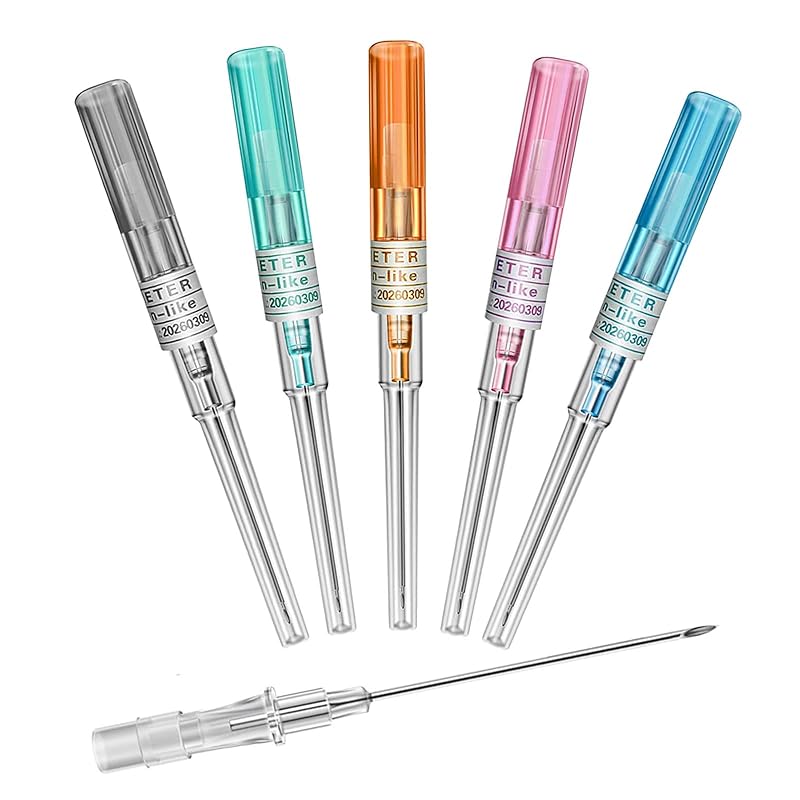 Agulhas tipo cateter para piercing SOTICA em aço inoxidável, 50 unidades