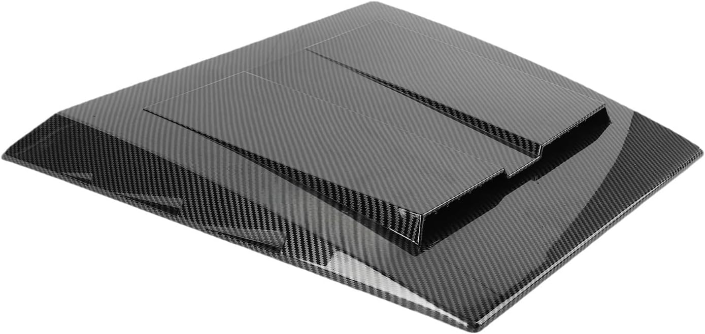 Car Hood Vent Trim Carbon Fiber Pattern Decorative Bonnet Vent Hood Air Intake Cover Universal Compatible For Vehicle