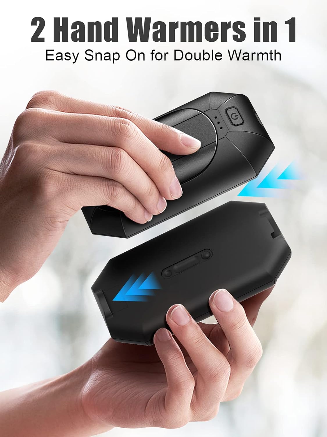 Hand Warmers Rechargeable 2 Pack, UNBON Electric Hand Warmer Reusable USB C Handwarmers 3 Heat Settings Portable Pocket Heater for Outdoor Sports Raynauds Warm Gifts for Women Men Kids - Image 6