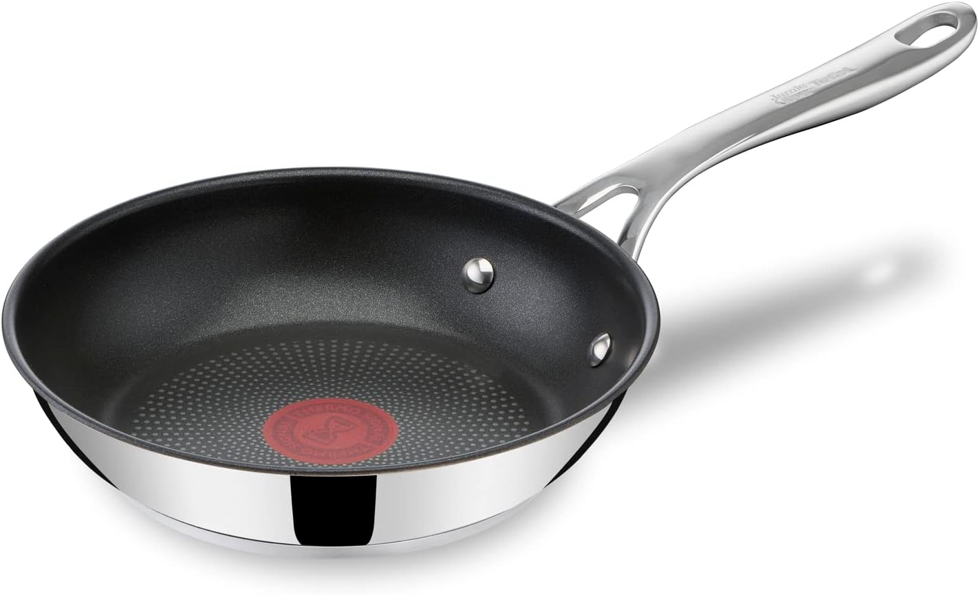 Tefal Jamie Oliver Cook's Direct Frying Pan 20cm, Non-Stick Titanium Coating, Thermo-Signal™ Heat Indicator, Induction Compatible, Oven Safe, 10-Year Guarantee, E3040244