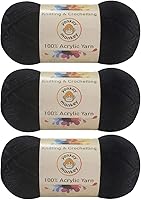 Vista 16 de Yonkey Monkey - Hilo acrílico de lujo, paquete de 3 unidades de 10.51 onzas para tejer ganchillo para manualidades (amatista 72)