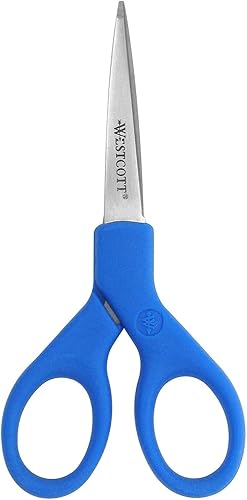 Wescott Tijeras de acero inoxidable multiusos preferidas, 5 pulgadas, color azul