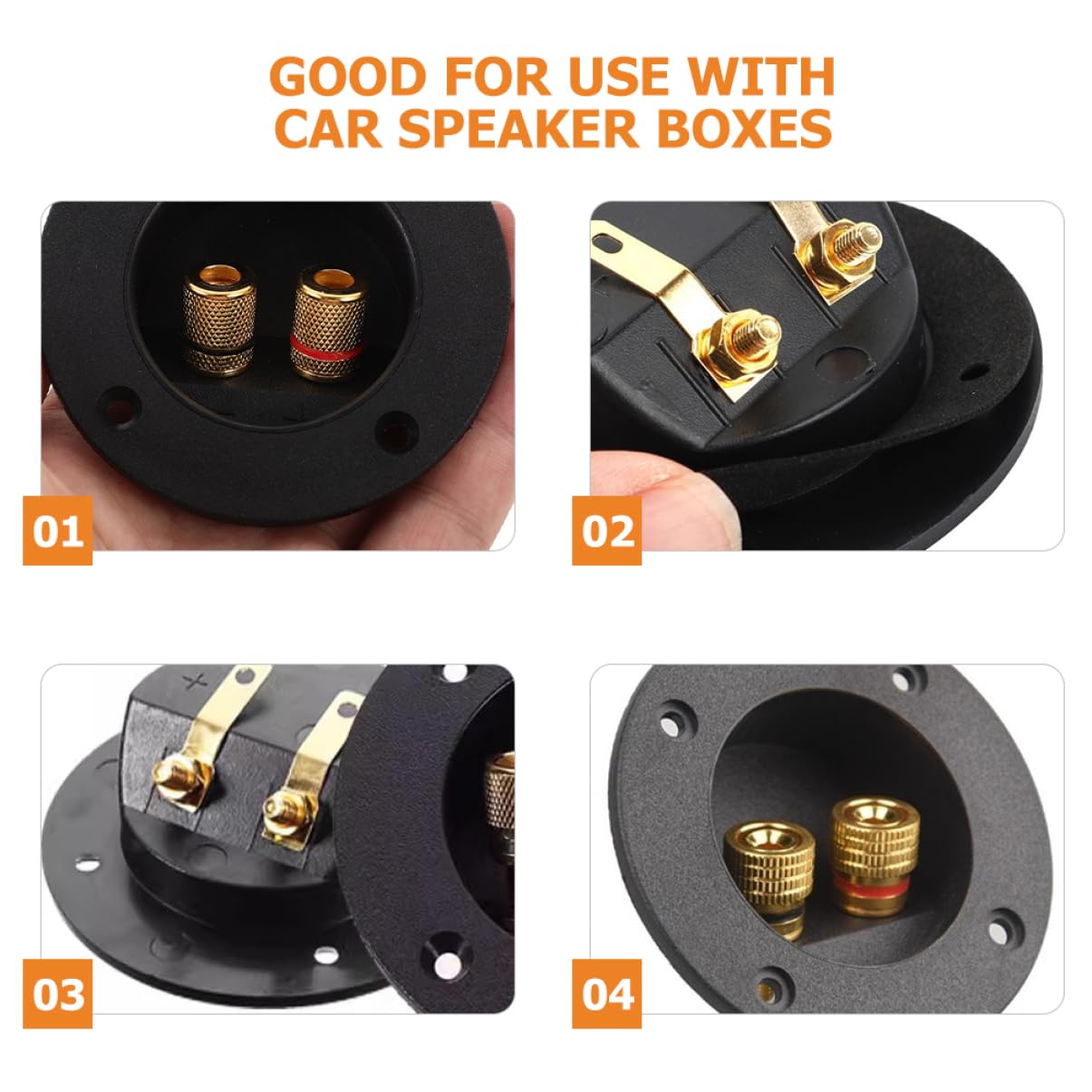 Amazon | GOOHOCHY スピーカーボックス端子プレート サブウーファー