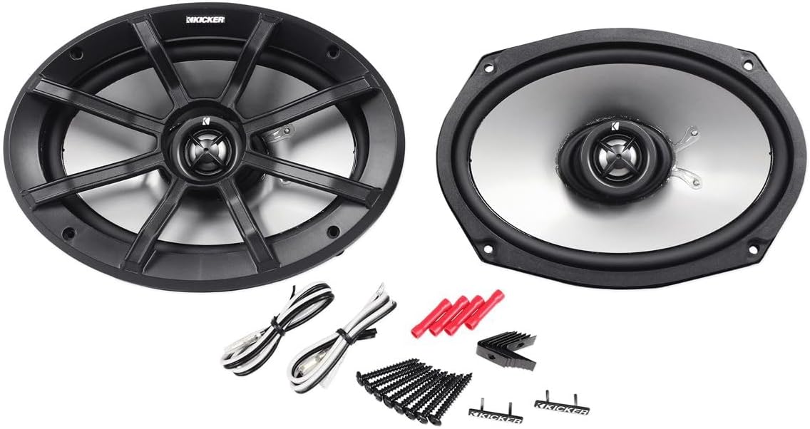 KICKER (2) 40PS694 6x9 180w Marine Motorcycle Speakers+Free Bluetooth Speaker
