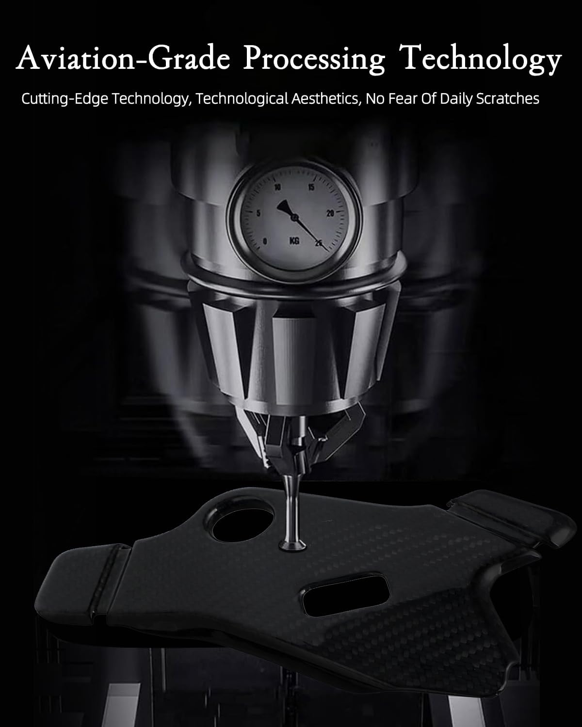 Motorcycle Real Carbon Fiber Frame Guards Protection for KLX125/D-Tracker125 2010-2016, KLX150S 2009-2013 Dirt Bike, Black