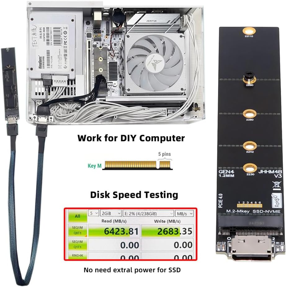 Review do adaptador Oculink SFF-8612 para NVMe M.2 Testado por 7 dias