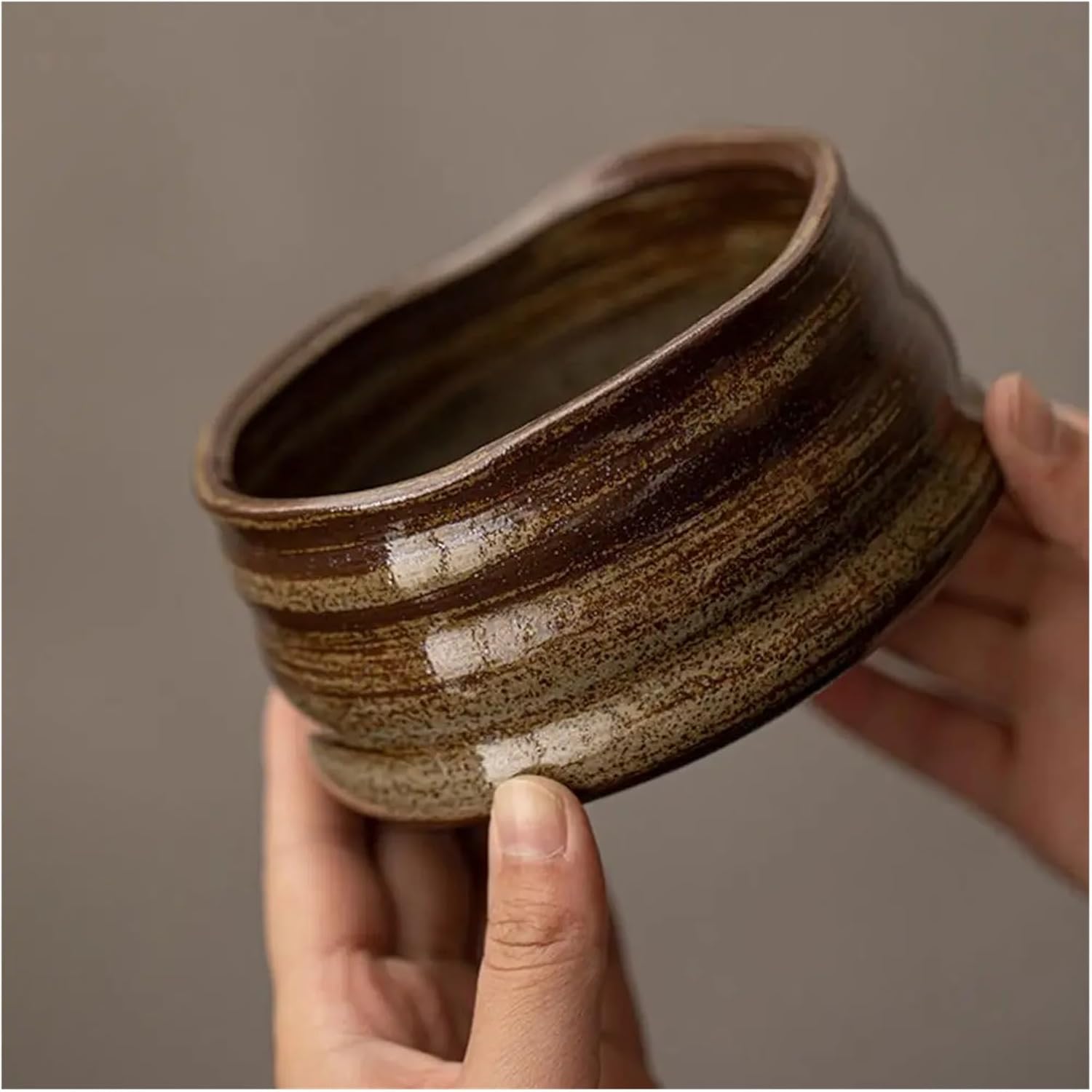 Ceramic Matcha Bowl Large Capacity Temperature Resistant Tea-Making Tool Smooth Tea Salad Soup For Set Accessories(C-480ml)