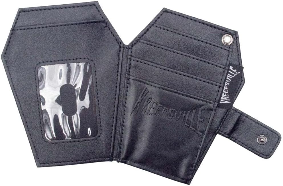 kreepsville 666 Gothic Embossed RIP Bat Spooky Coffin Wallet - Image 2