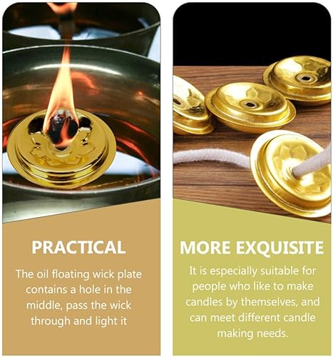 Miniatura 9 de Mechas flotantes de repuesto para mechas flotantes de aceite de metal, soportes para discos de mantequilla, soporte para mecha de adoración,