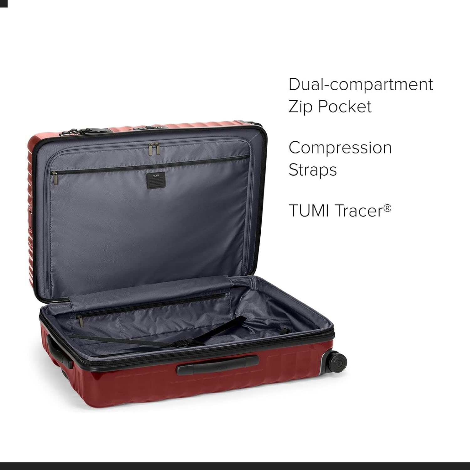 TUMI - 19 Degree Extended Trip Expandable 4 Wheel Packing Case - Durable Hard Shell Zipper Expansion Checked Bag - Suitcase - Iridescent Spice