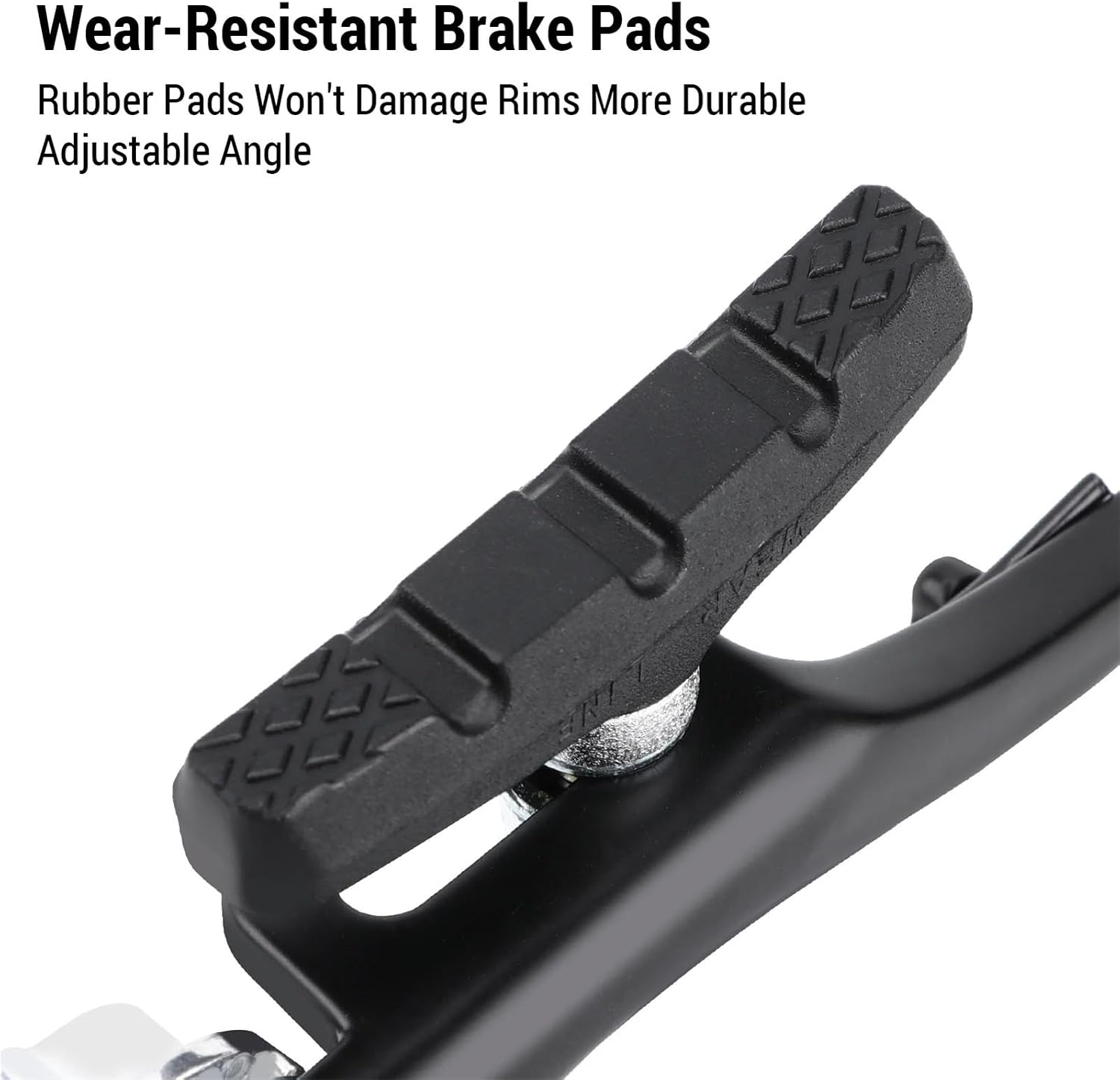Bike Brake Kit V Brake Set 110mm Aluminium Alloy Mountain Bike Brakes Stainless Steel Guides for MTB Folding Touring | Lightweight alloy arms, stainless guides, spring-loaded action, water-resistant for reliable stopping power.