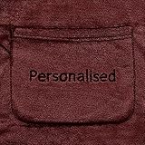 DecoKing Kuscheldecke mit Namen Personalisiert mit Ärmeln Geschenke für Frauen und Männer 150x180 cm Bordeaux Ärmeldecke Microfaser TV Decke Lazy