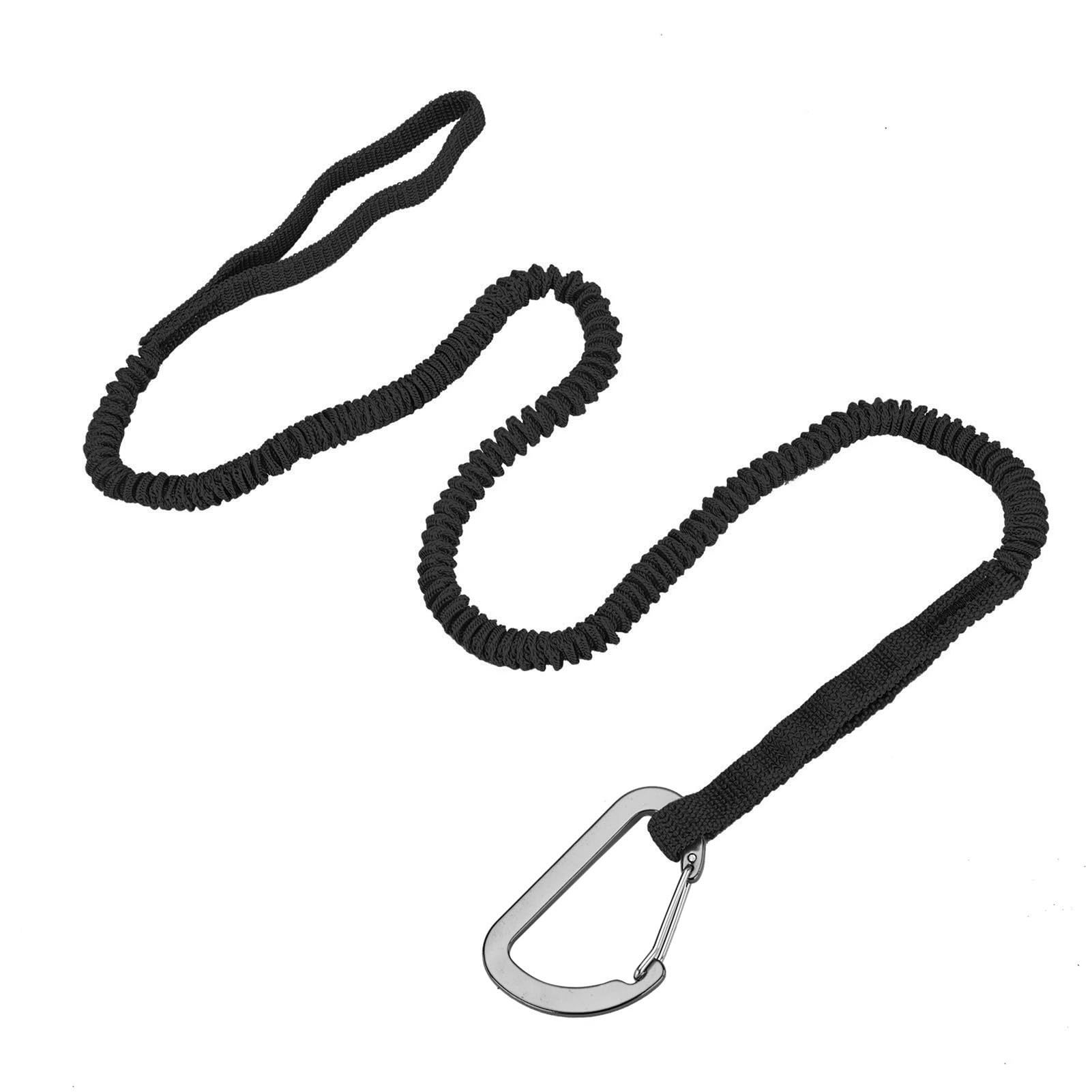 Zephylix Kayak Paddle Leash, 1/2/4Pcs Stretchable Strap Lanyard Rope Kayak Rod Leash Kayak Paddle Lanyard for Kayaking, Canoeing Black 2pcs