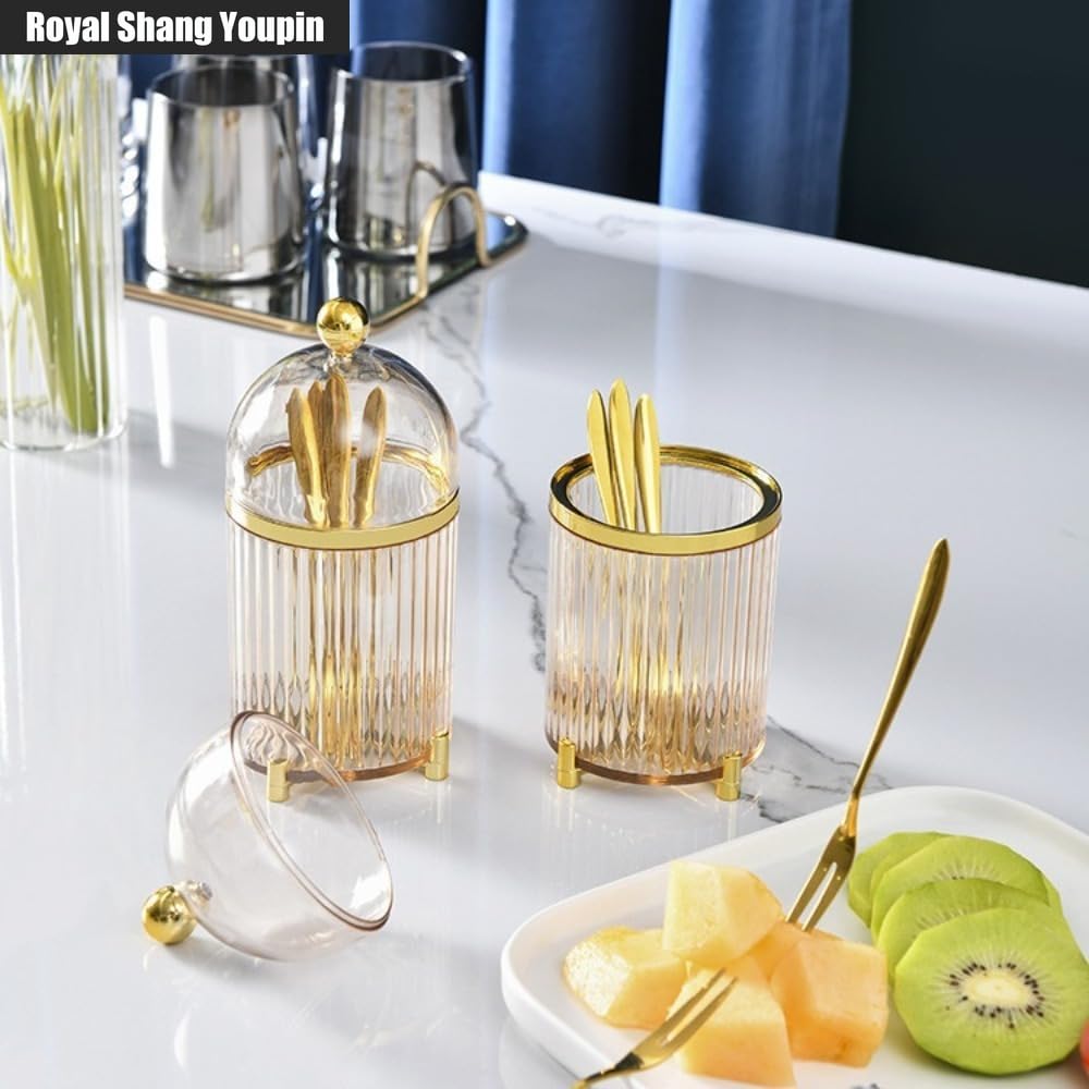 10-teiliges Edelstahl-Besteck-Obstgabel-Set mit Vorratsglas, Familienfeier, Dessert, kleine Gabel, Dessert, Obststab (transparentes Vorratsglas, silberfarbene Gabel x 10)
