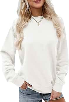 COMEOR Felpa Da Donna, Comoda, Oversize, In Cotone, A Maniche Lunghe Come Maglione Basic Senza Cappuccio Vestibilita Regolare Nero S Brownie Melange S 130427286 - Foto 5