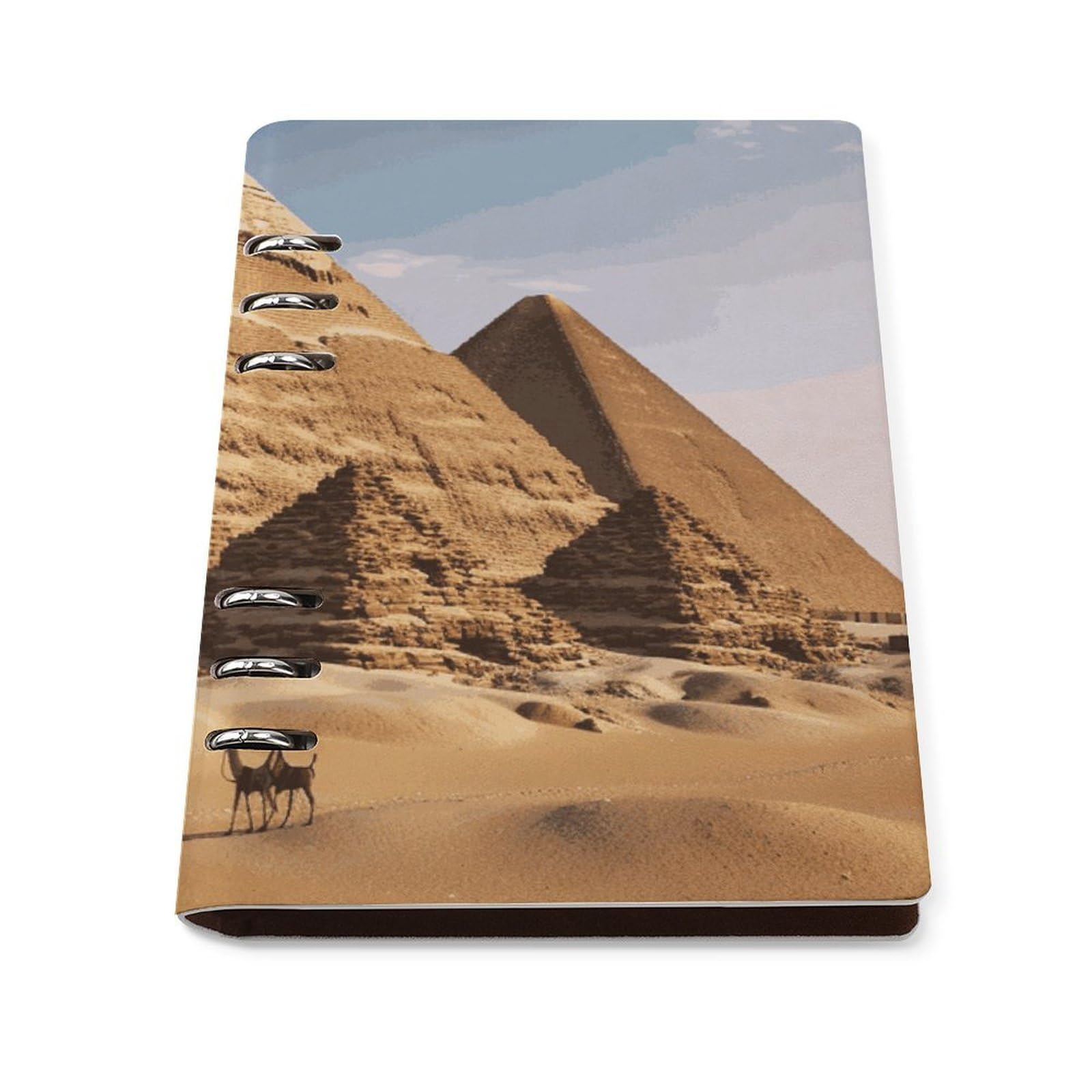 Cuaderno de hojas sueltas A5 organizador recargable con grabado de pirámide 8