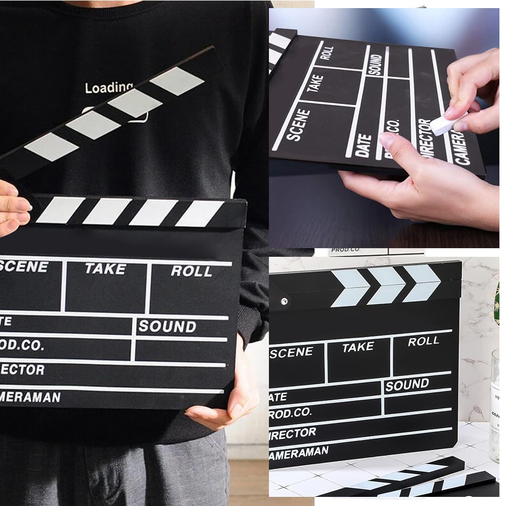 Ciak Cinematografico,30x25cm Film Clapboard,Acrilico Film Clapperboard,Film Clapboard Acrilico,Regali per Cinefili,Cinema Gadget,Accessori Regista