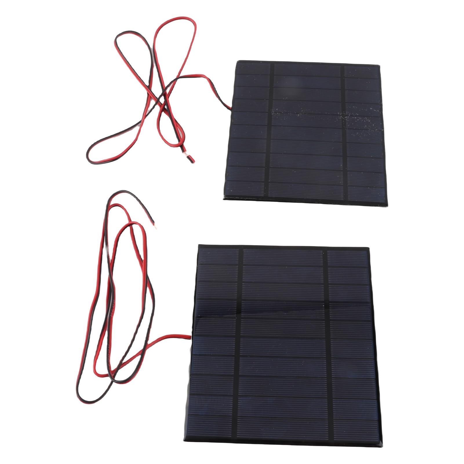 Modulo di Alimentazione Cella Pannello Solare DC5V 500mA 2 Pezzi con Cavo 100 Cm, Resistente Allae Al per Luci Solari del Prato, Caricabatterie per Cellulare, Torcia