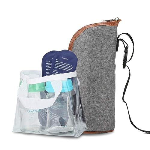 Miniatura 6 de Semme Calentador de bolsas de leche materna de viaje, biberones, bolsa calentadora de biberones, calentador portátil de bebidas y biberones, ideal