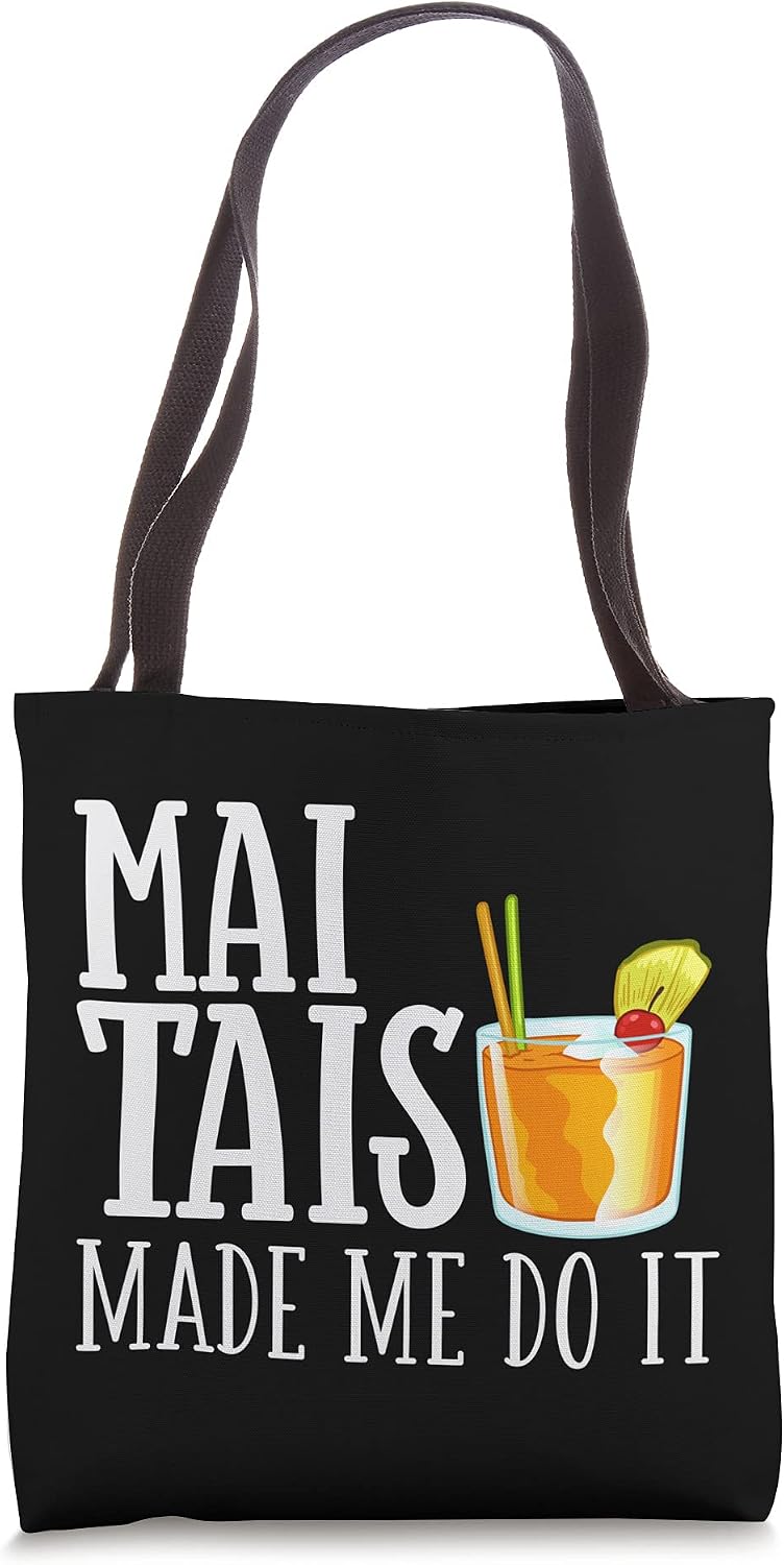 Mai Tai Cocktail Drink Recipe Mix Glass Tote Bag