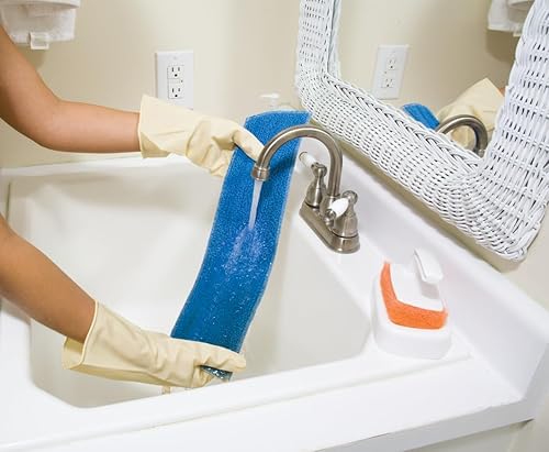 Miniatura 7 de Rubbermaid FGQ40900BL00, trapeador de microfibra lavable de 18 pulgadas, 18", Azul, 1