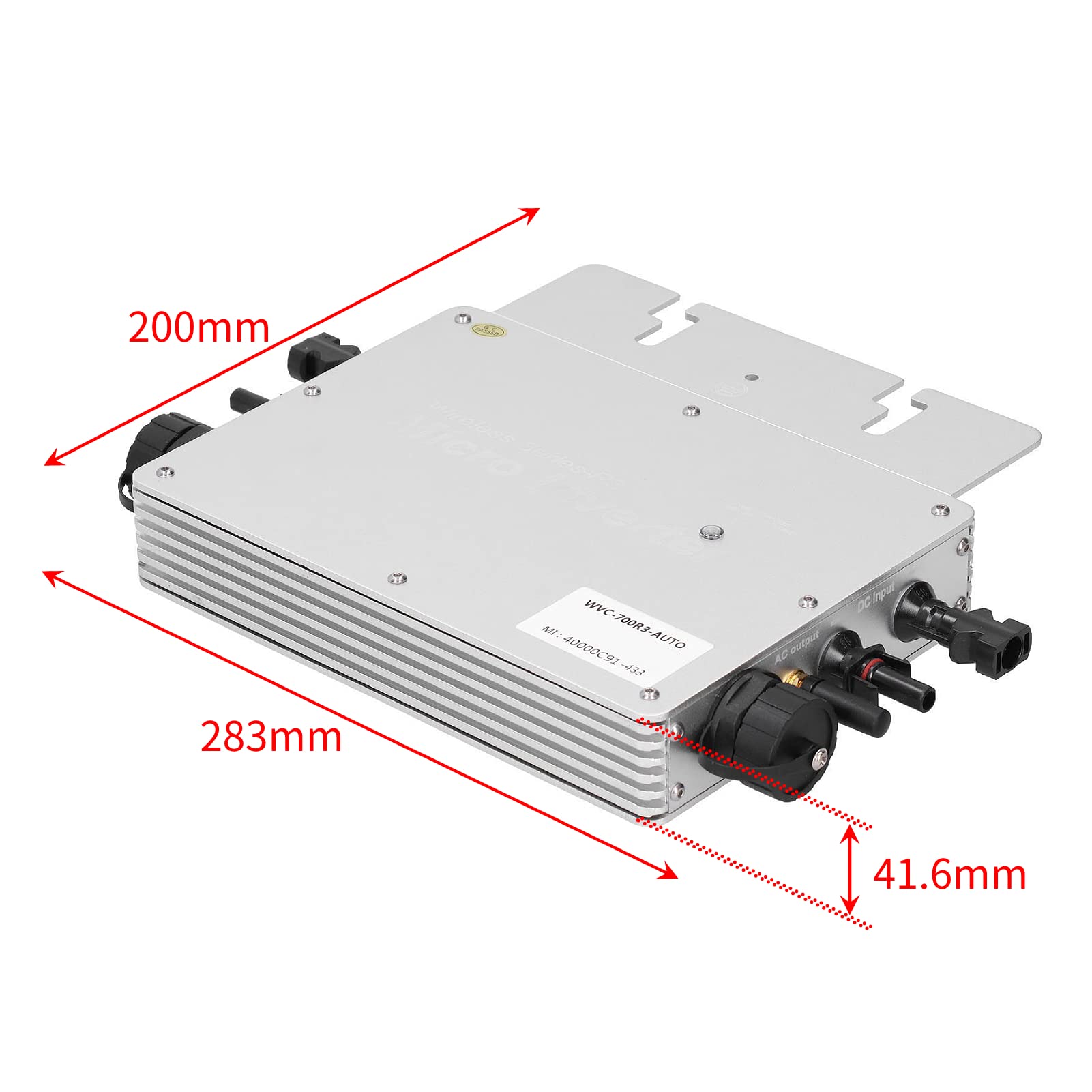 WVC - 700W Microinverter a Rete Solare Impermeabile Controllo WIFI Identificazione Automatica Micro Inverter CC a CA 120/230 V