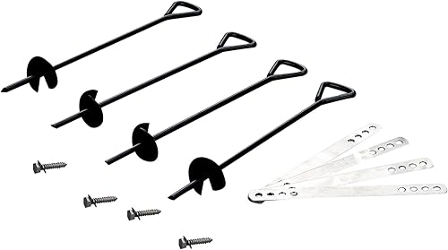 Kit de anclaje Compatible con la mayoría de los productos de madera Incluye 4 anclajes, soportes de montaje, herramientas e instrucciones Acero