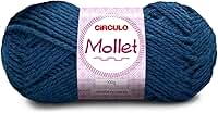Fio Mollet Círculo 100g 200m Lã Acrílica Tricô Crochê Artesanato Touca Cachecol Inverno Novelo (2770 - AZUL CLÁSSICO)
